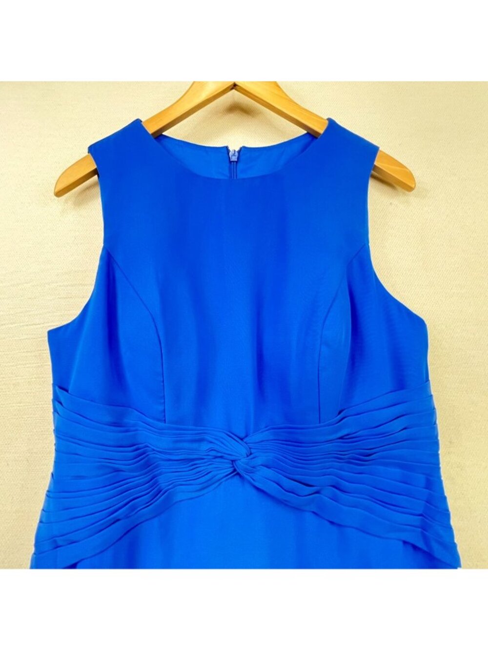 Lavetir Womens Sleeveless Tiered Chiffon Midi Formal Dress Size 12 Royal Blue - Picture 5 of 13